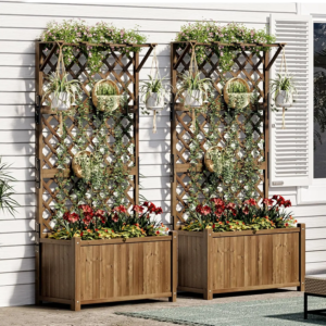 2 Piece Set Garden Bed Planter Box for Climber